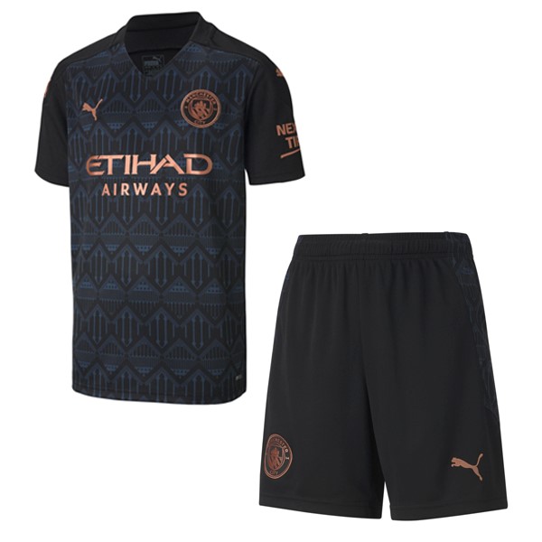 Camiseta Manchester City 2ª Niños 2020 2021 Negro